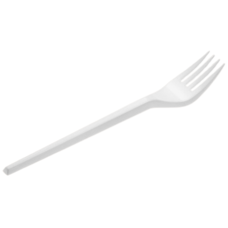 White plastic fork
